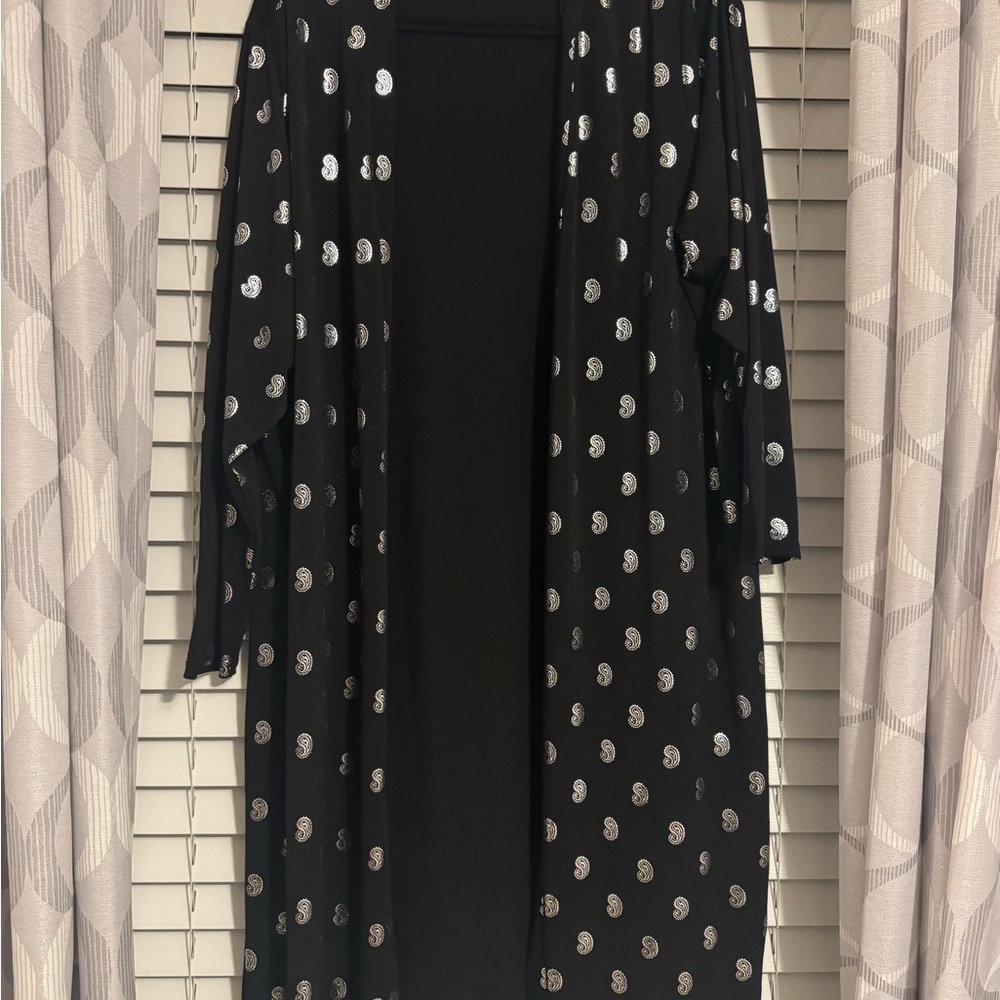 Belldini Black Kimono with Silver Accents